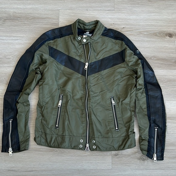 Diesel Men's J-Reed-Mix Jacket green and black - Picture 8 of 14